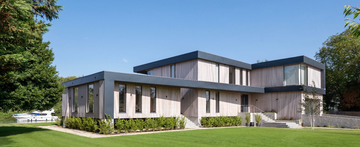 A completed Brock Hatherton self-build beside the Thames