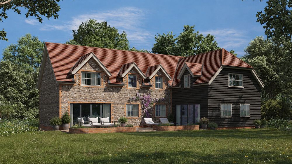 Flint Farmhouse self-build, Oxfordshire